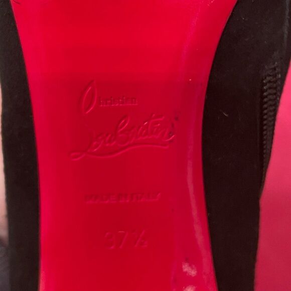 Authentic Christian Louboutin So Kate Black Booties Sz 37.5 - Picture 12 of 14